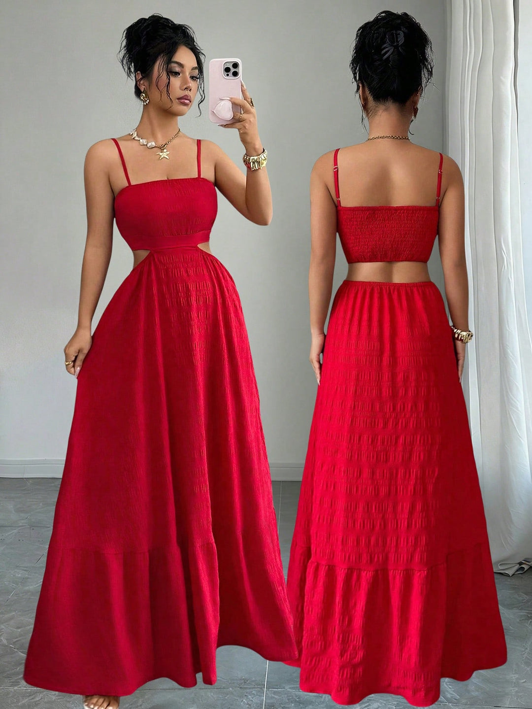 Rochie maxi SHEIN, roșu