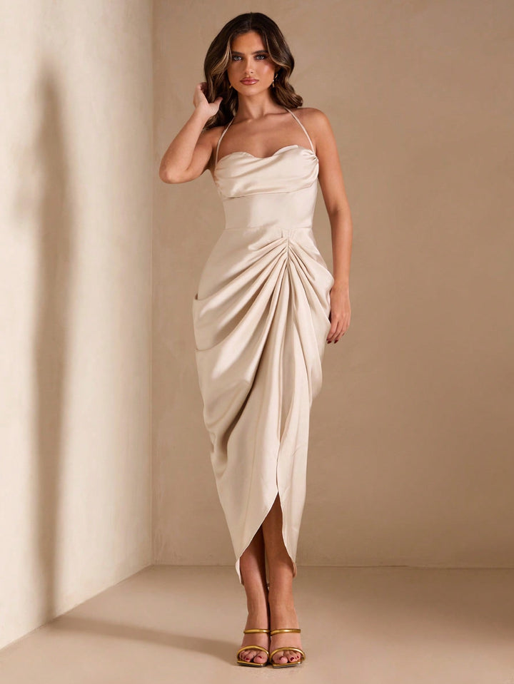 Rochie midi SHEIN, portocaliu
