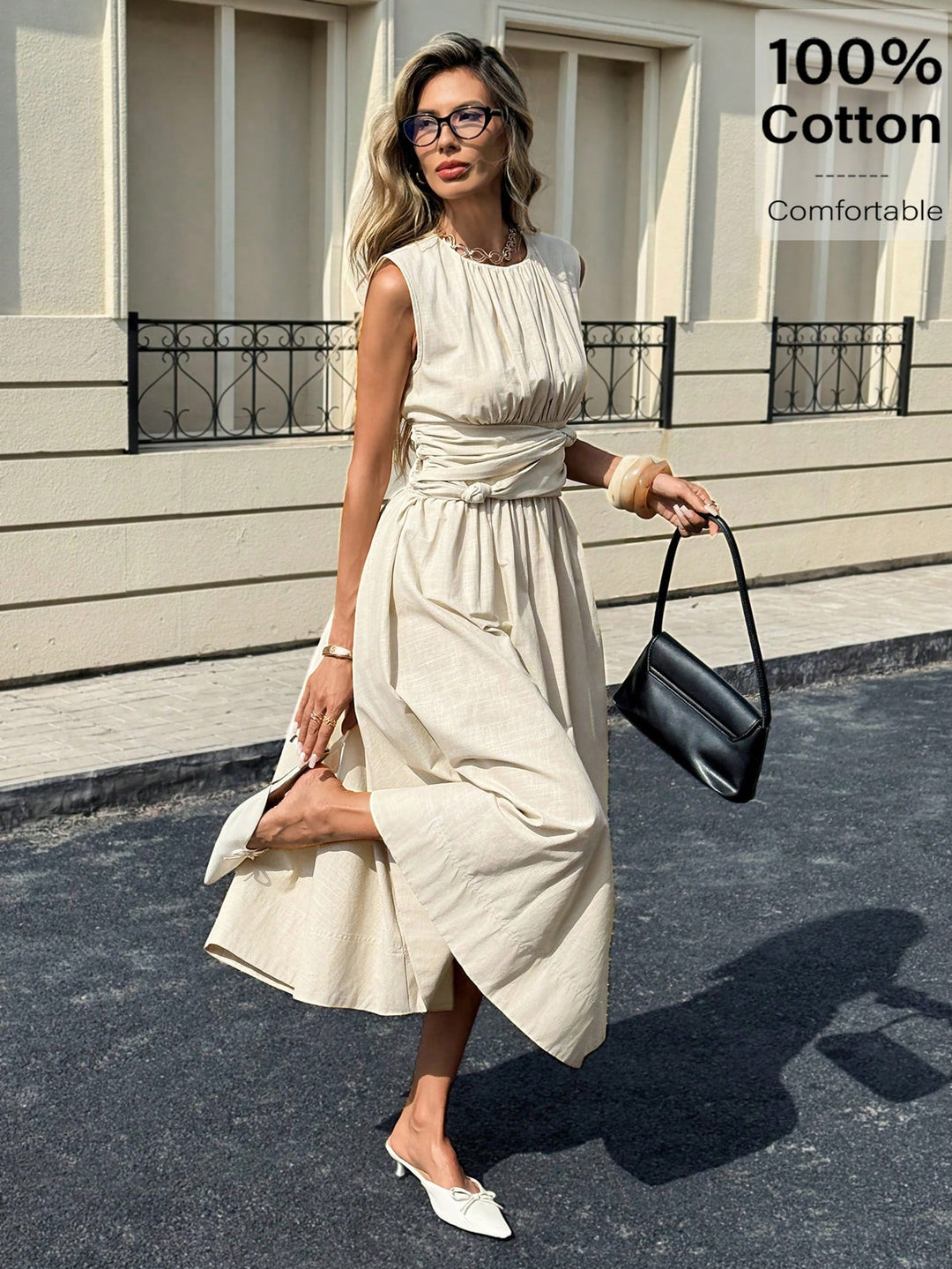 Rochie maxi SHEIN, bej