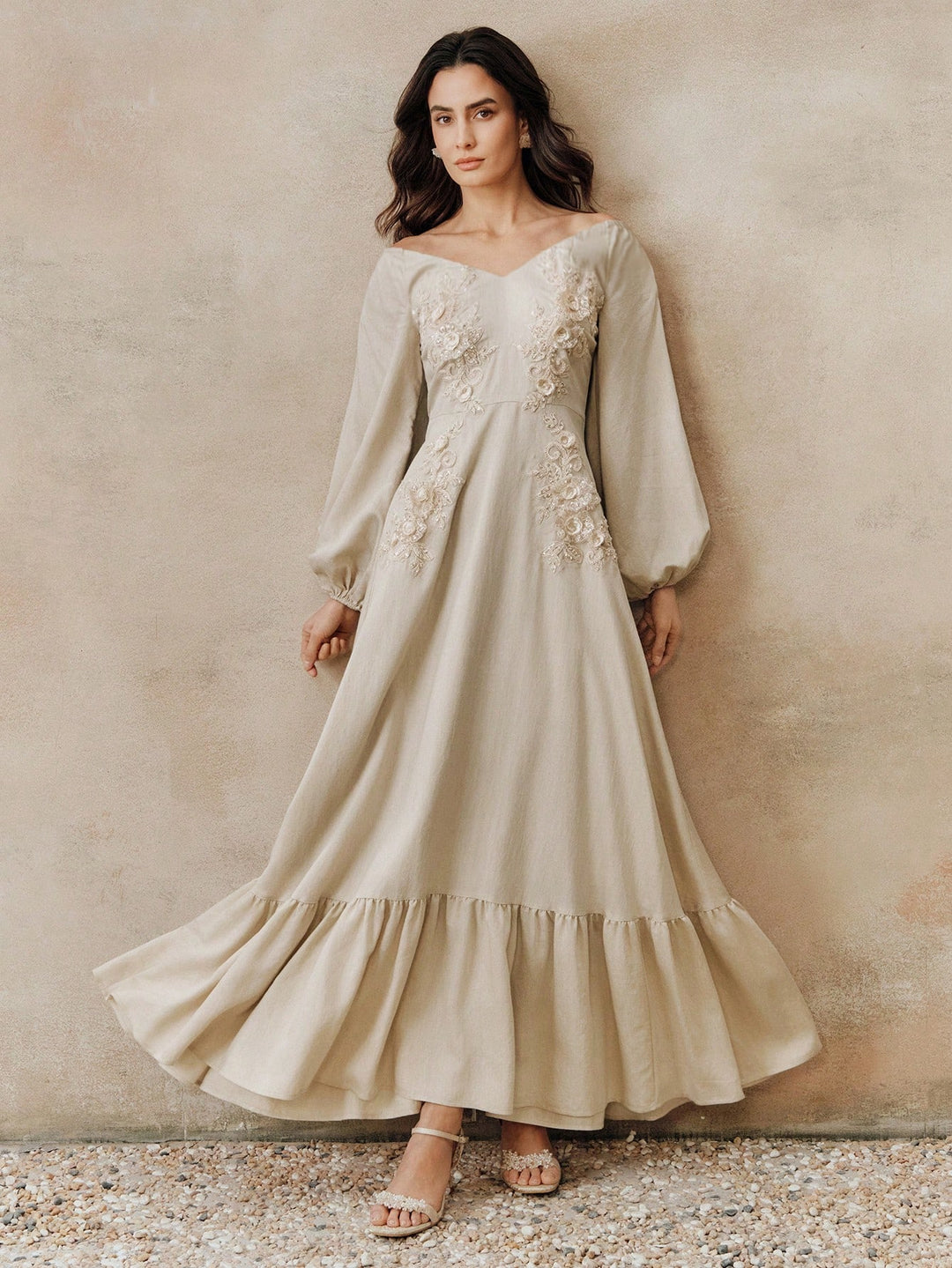 Rochie maxi SHEIN, portocaliu