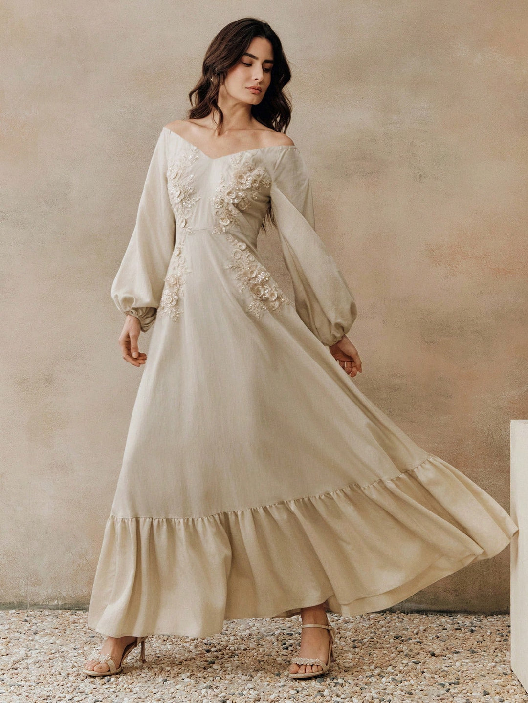 Rochie maxi SHEIN, portocaliu