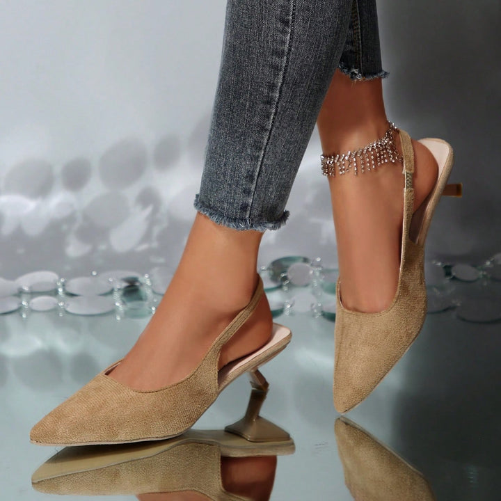 Pantofi cu toc SHEIN, kaki