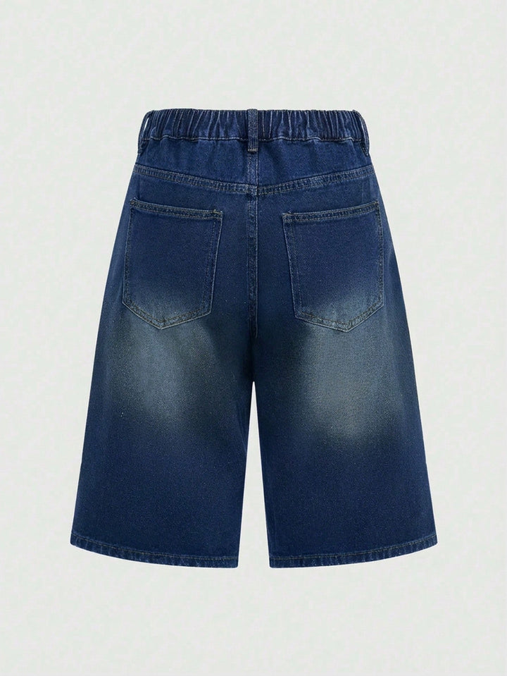Pantaloni scurți SHEIN, albastru