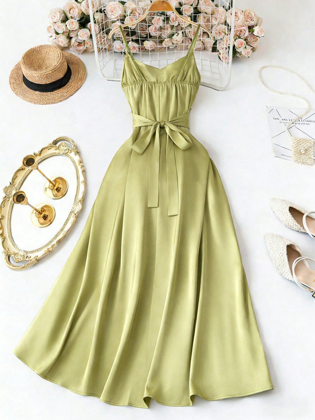 Rochie midi SHEIN, verde