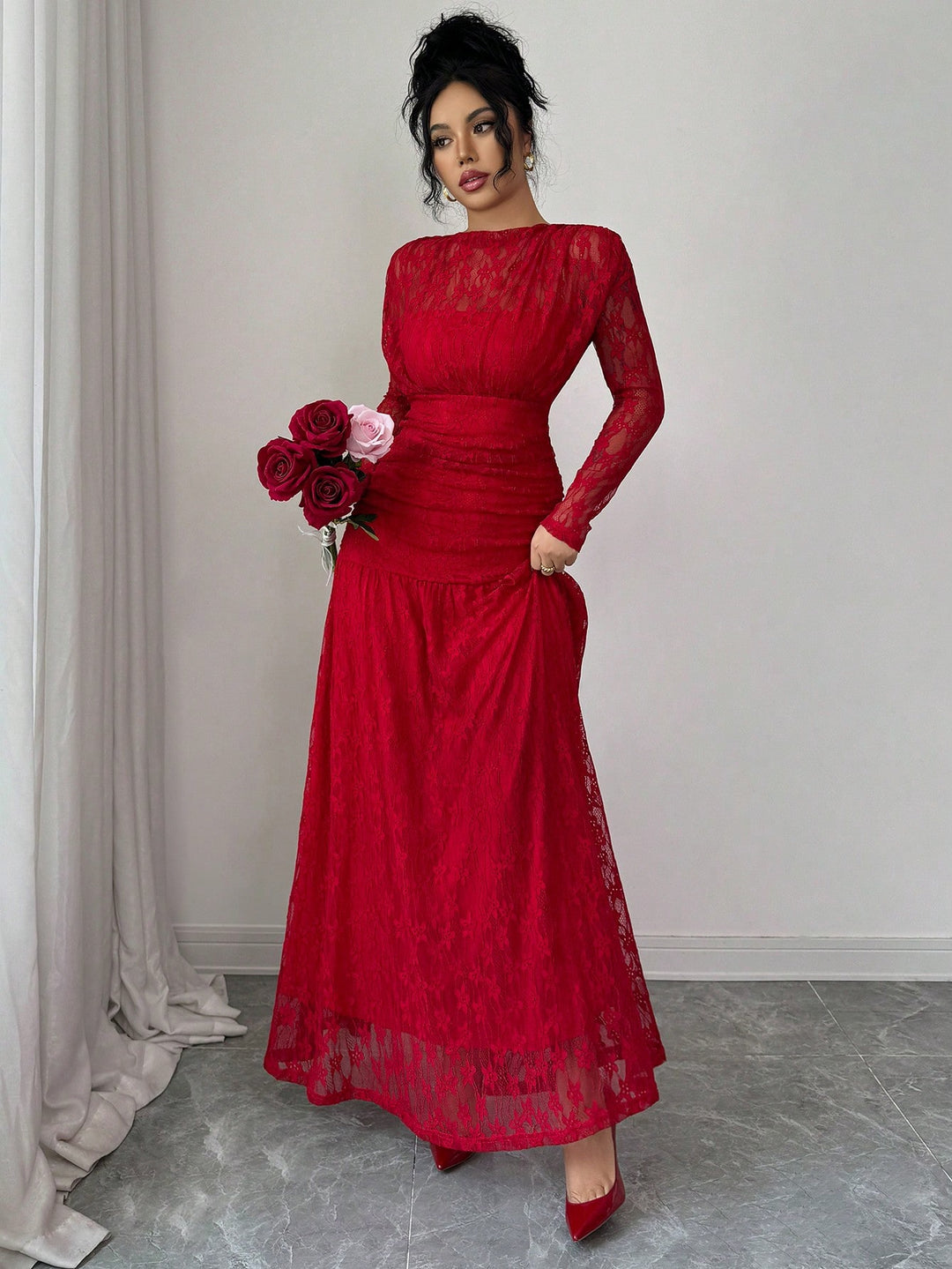 Rochie maxi SHEIN, roșu