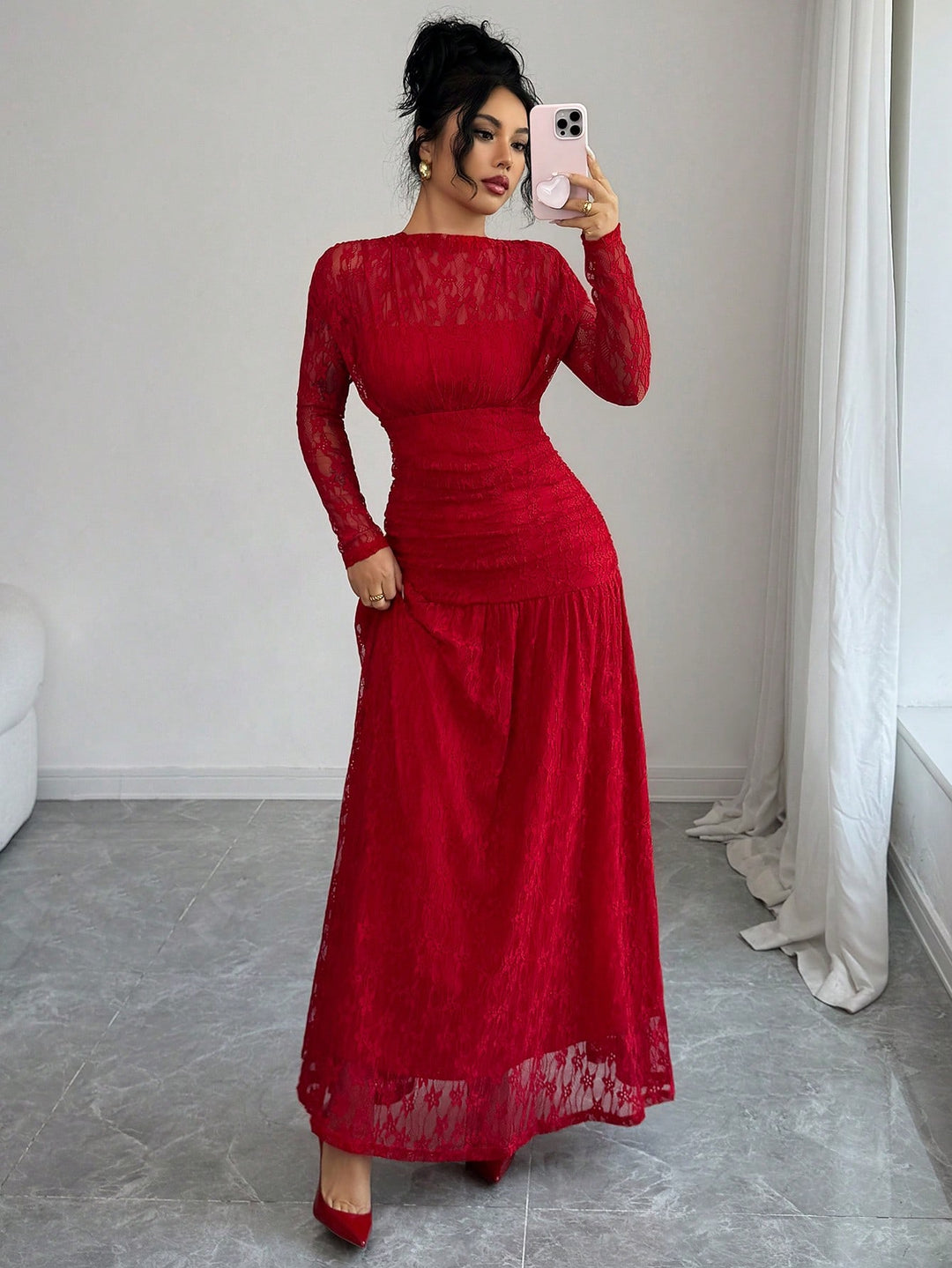 Rochie maxi SHEIN, roșu