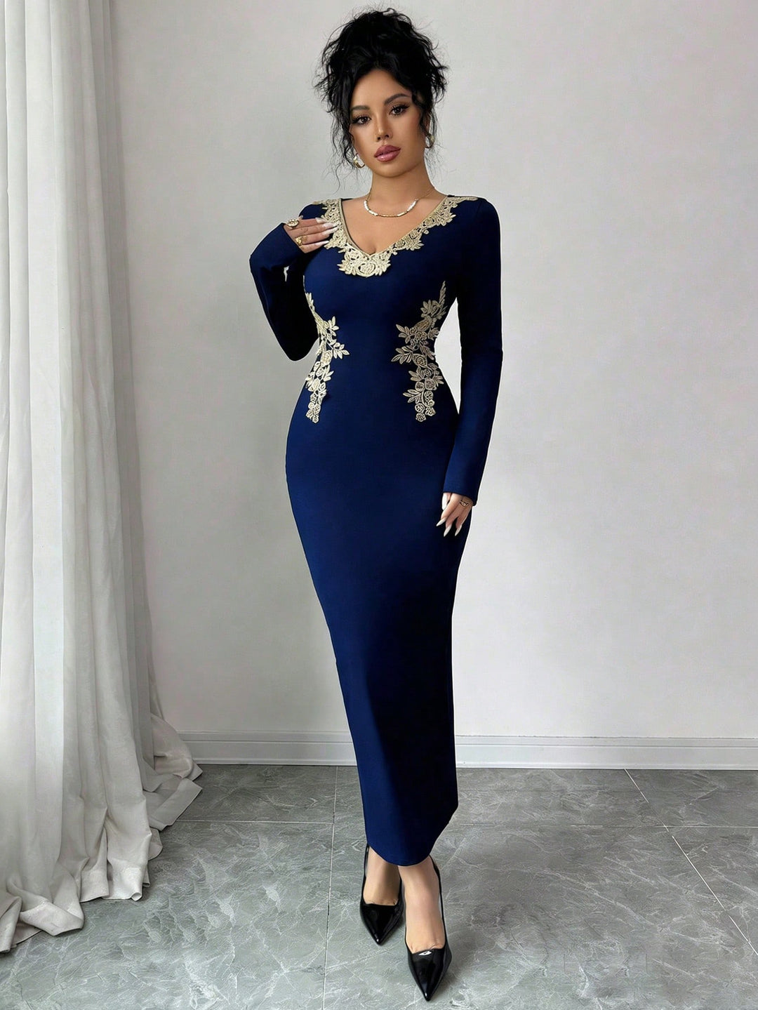 Rochie midi SHEIN, albastru