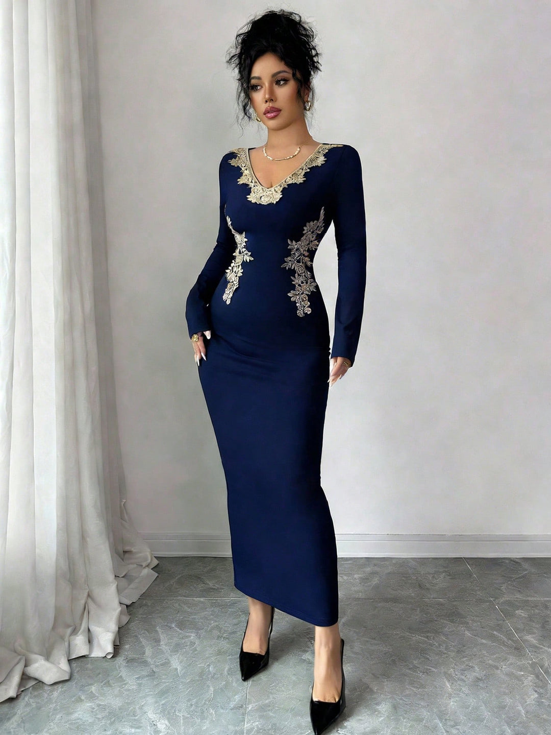 Rochie midi SHEIN, albastru