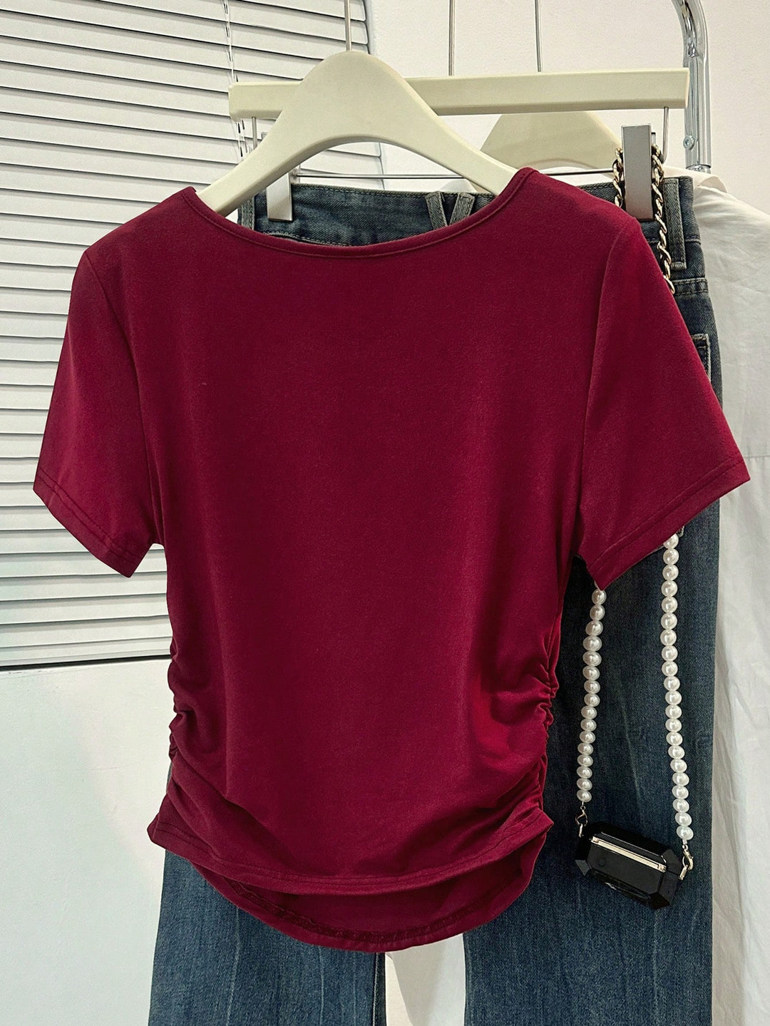 Tricou SHEIN, vișiniu