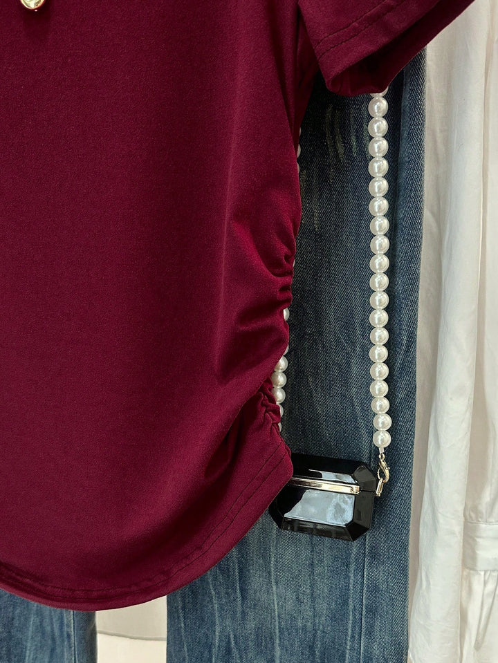 Tricou SHEIN, vișiniu