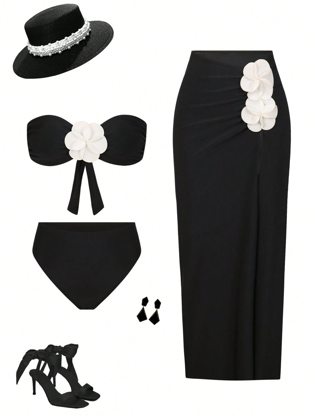 Shein bikini szett, Fekete