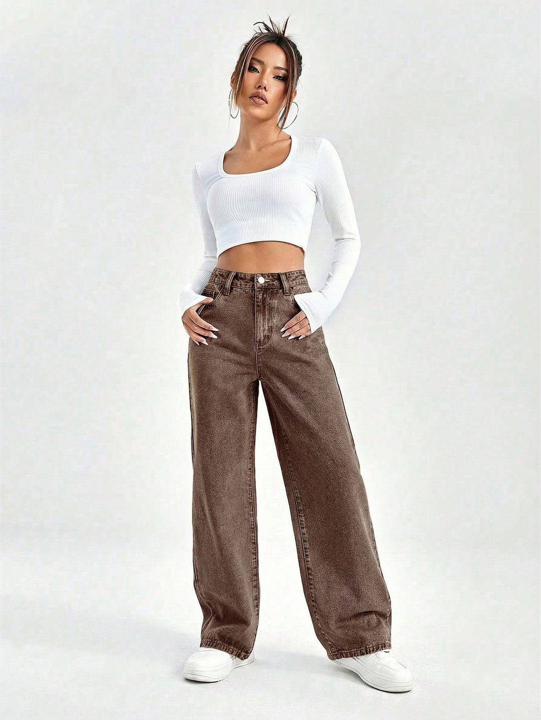 Jeans SHEIN, maro