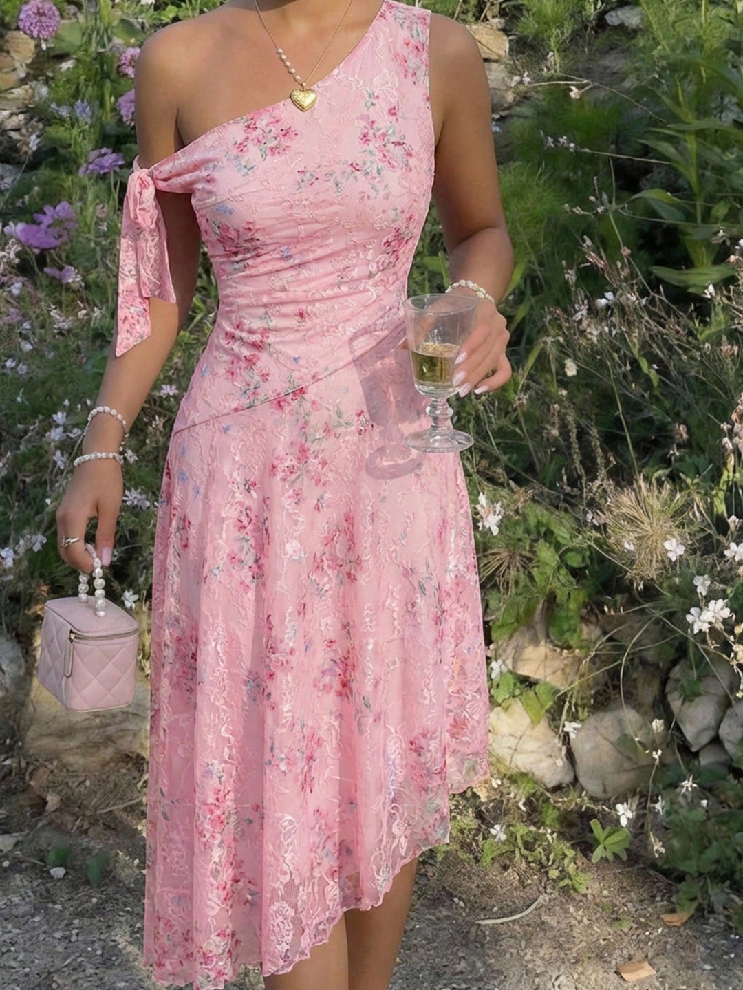 Rochie midi SHEIN, roz