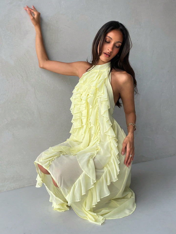 Rochie midi SHEIN, galben