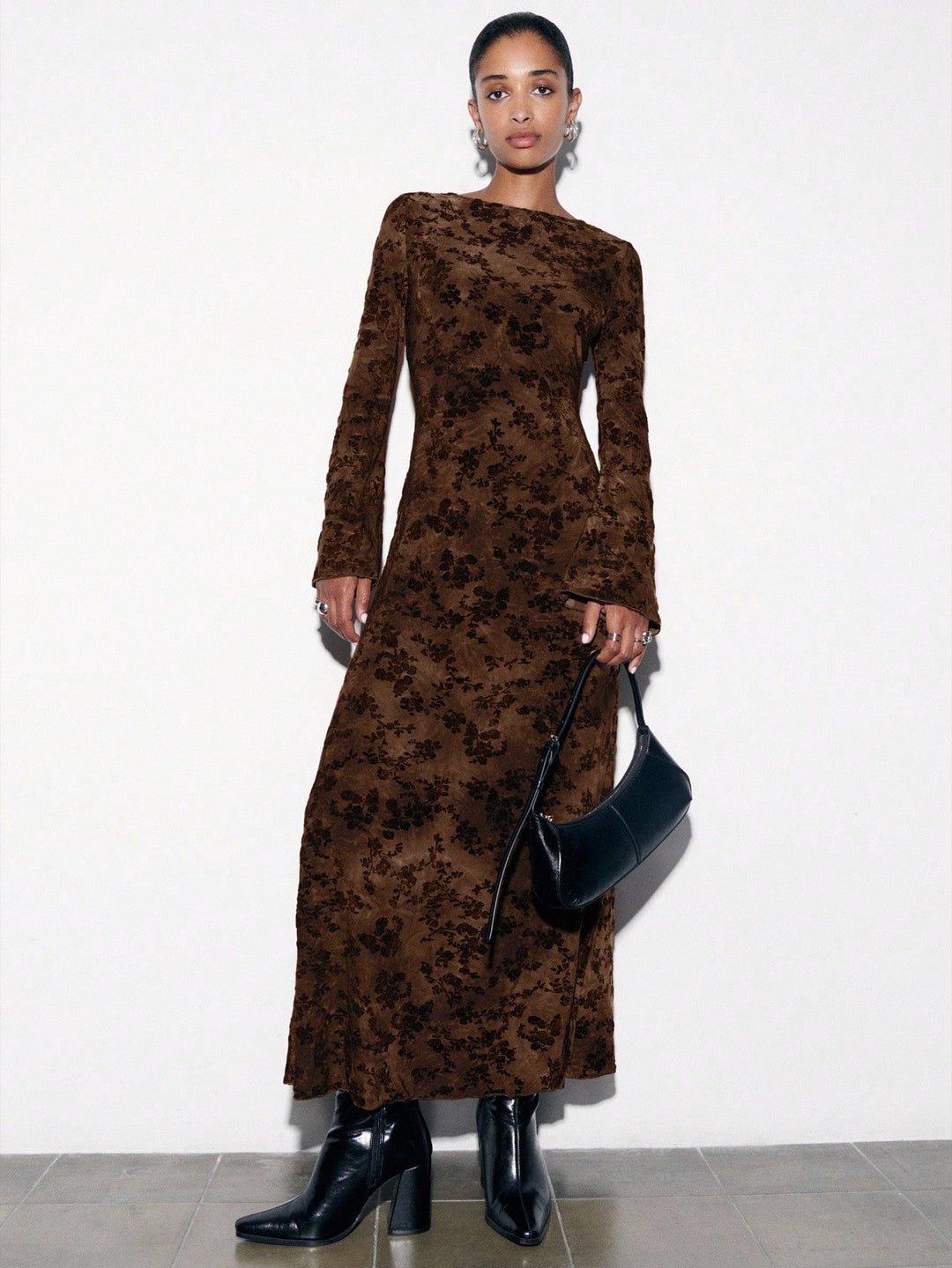 Rochie maxi SHEIN, maro