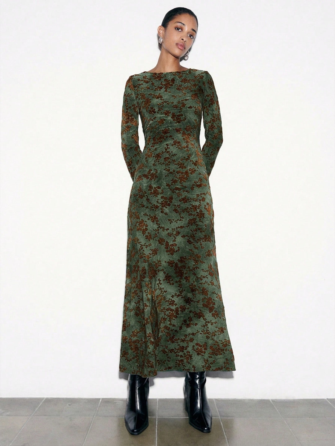 SHEIN maxi ruha, khaki