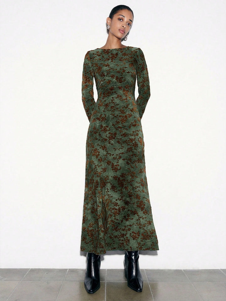 SHEIN maxi ruha, khaki