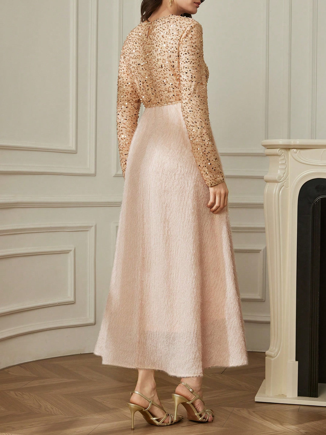Rochie maxi SHEIN, bej