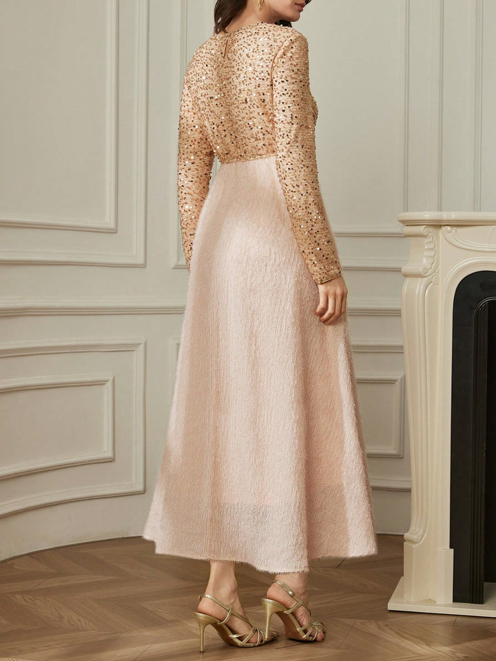 Rochie maxi SHEIN, bej