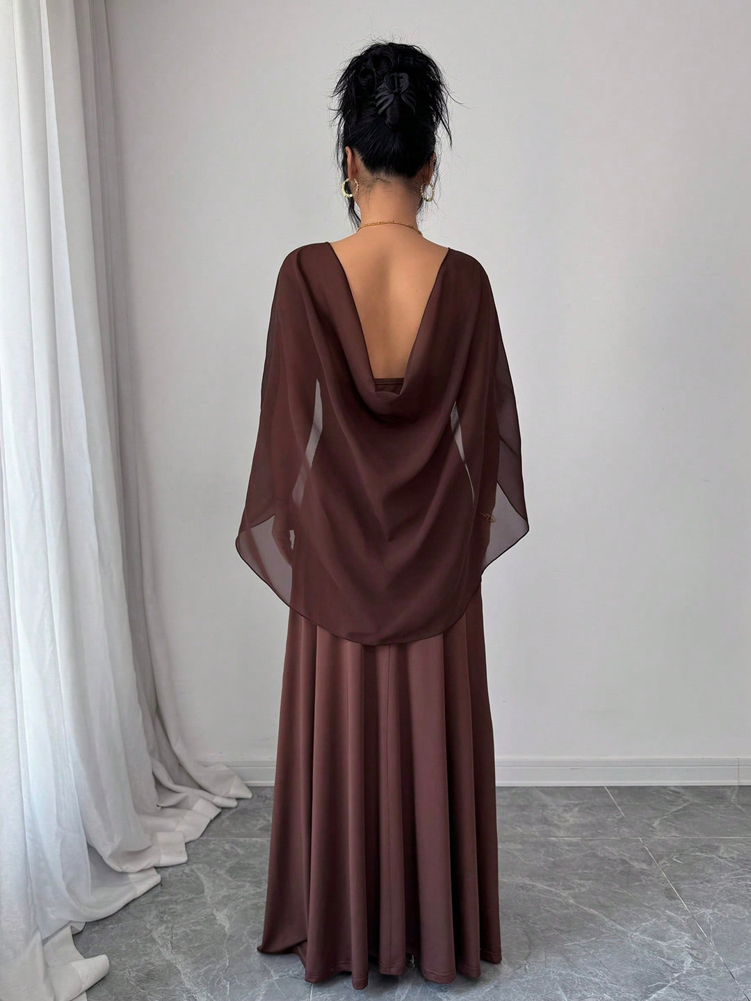 Rochie maxi SHEIN, maro