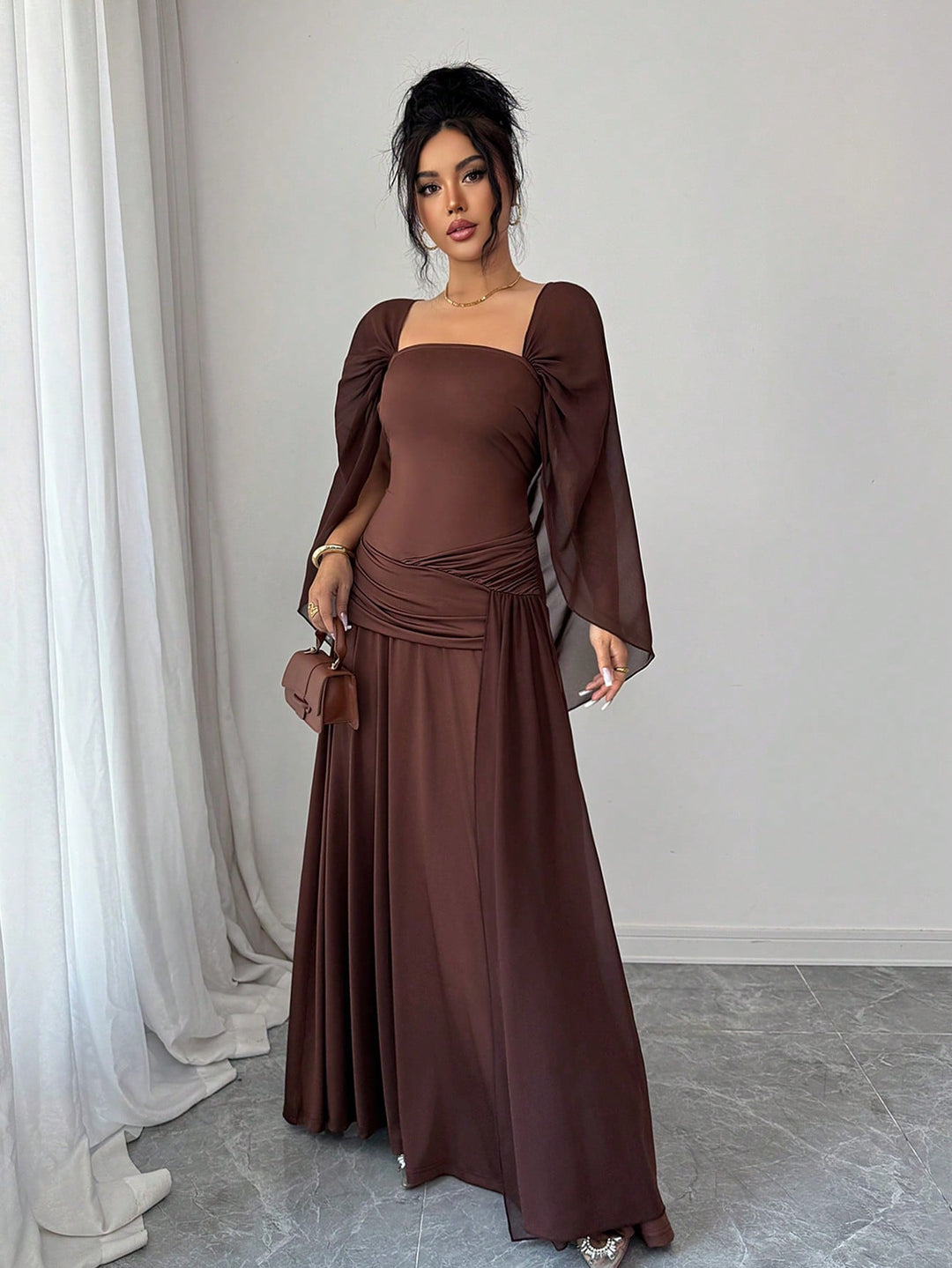 Rochie maxi SHEIN, maro