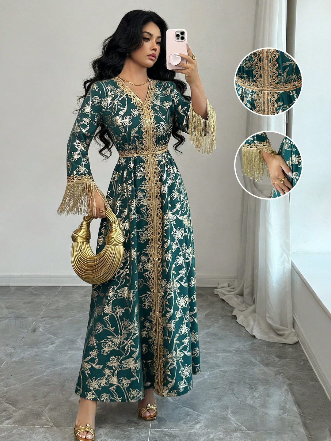Rochie maxi SHEIN, verde