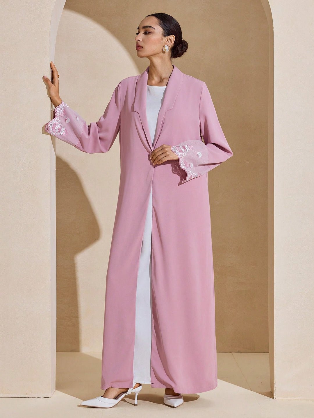 Cardigan lung  SHEIN, roz