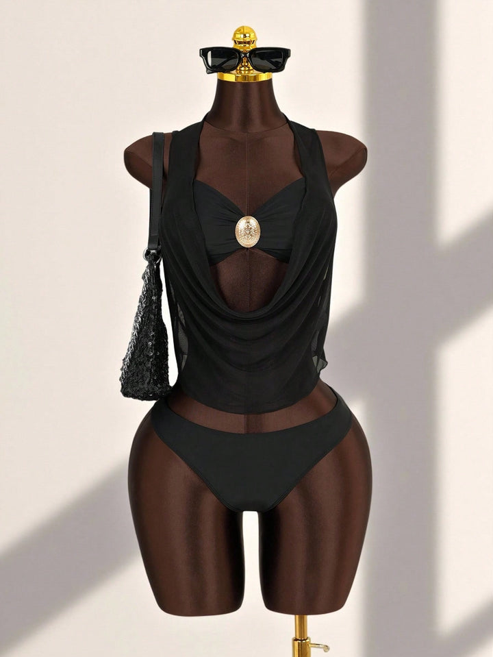 Set bikini SHEIN, negru