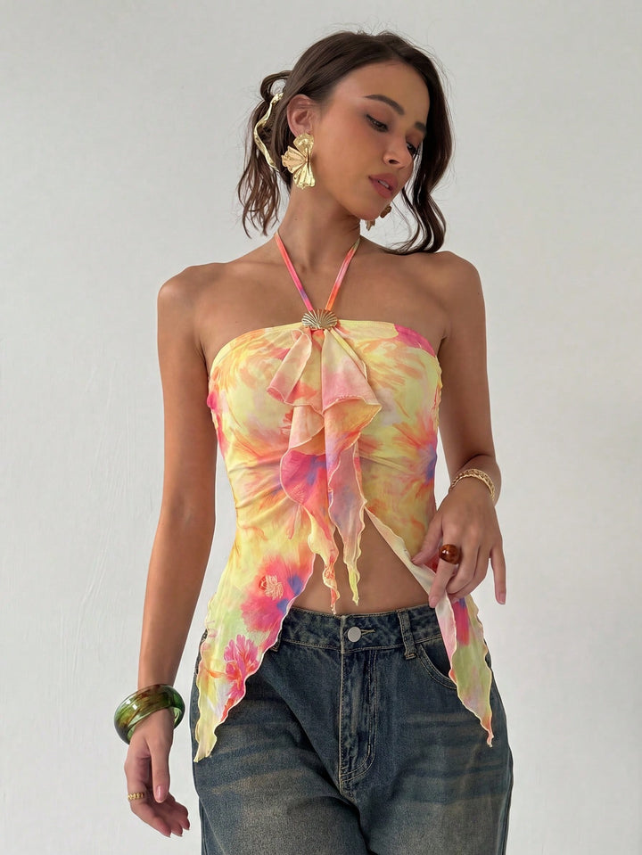 Top SHEIN, galben