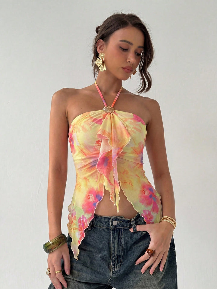 Top SHEIN, galben