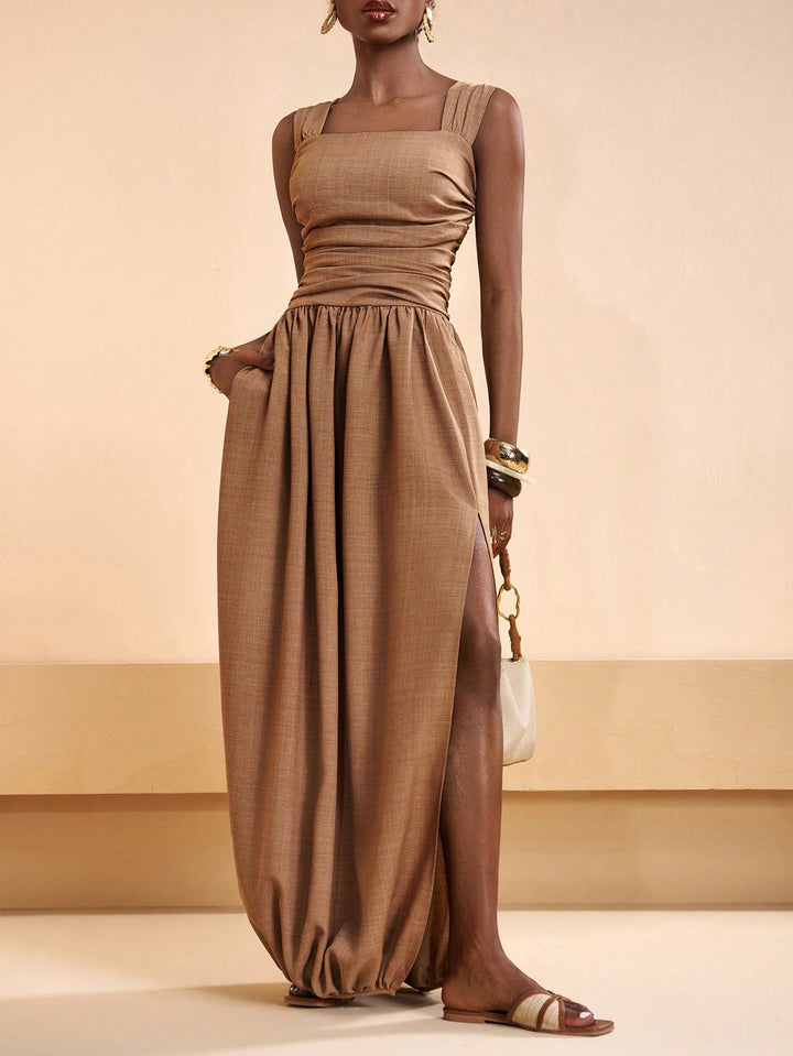 Rochie maxi SHEIN, maro