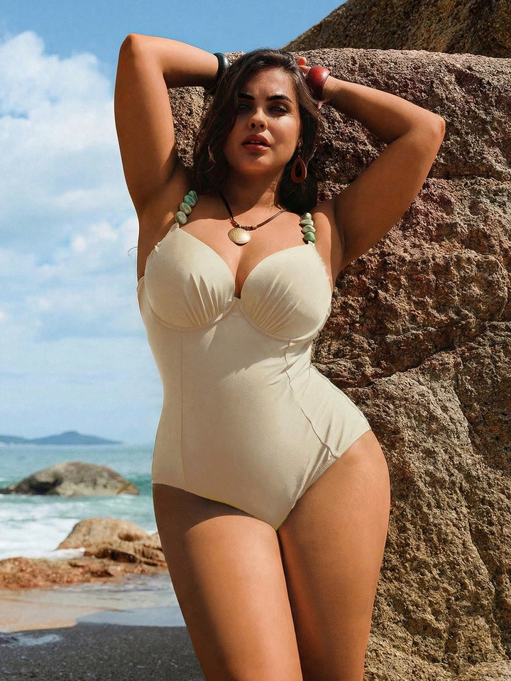 Costum de baie SHEIN, alb