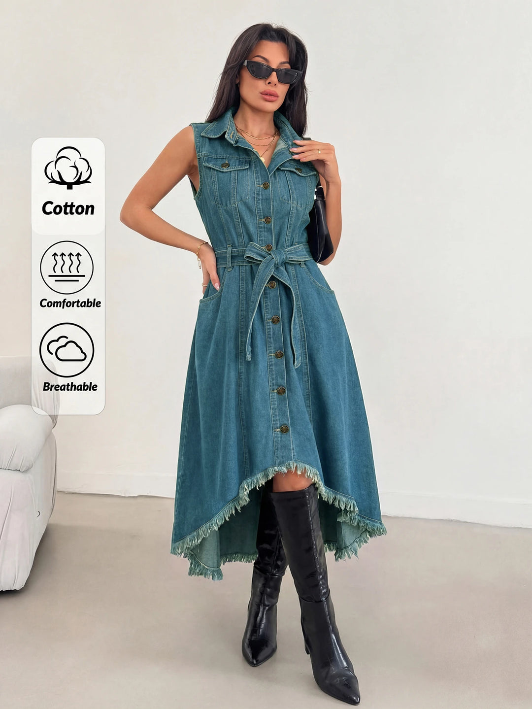 Rochie maxi SHEIN, albastru