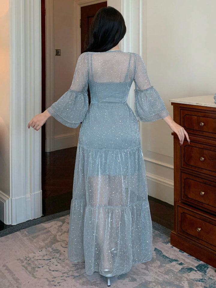 Rochie maxi SHEIN, albastru