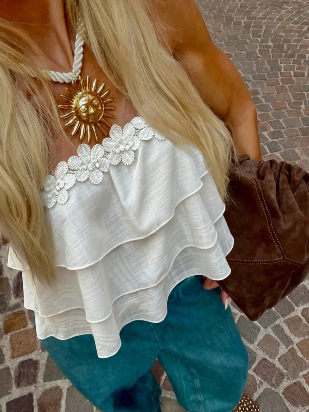 Top SHEIN, alb