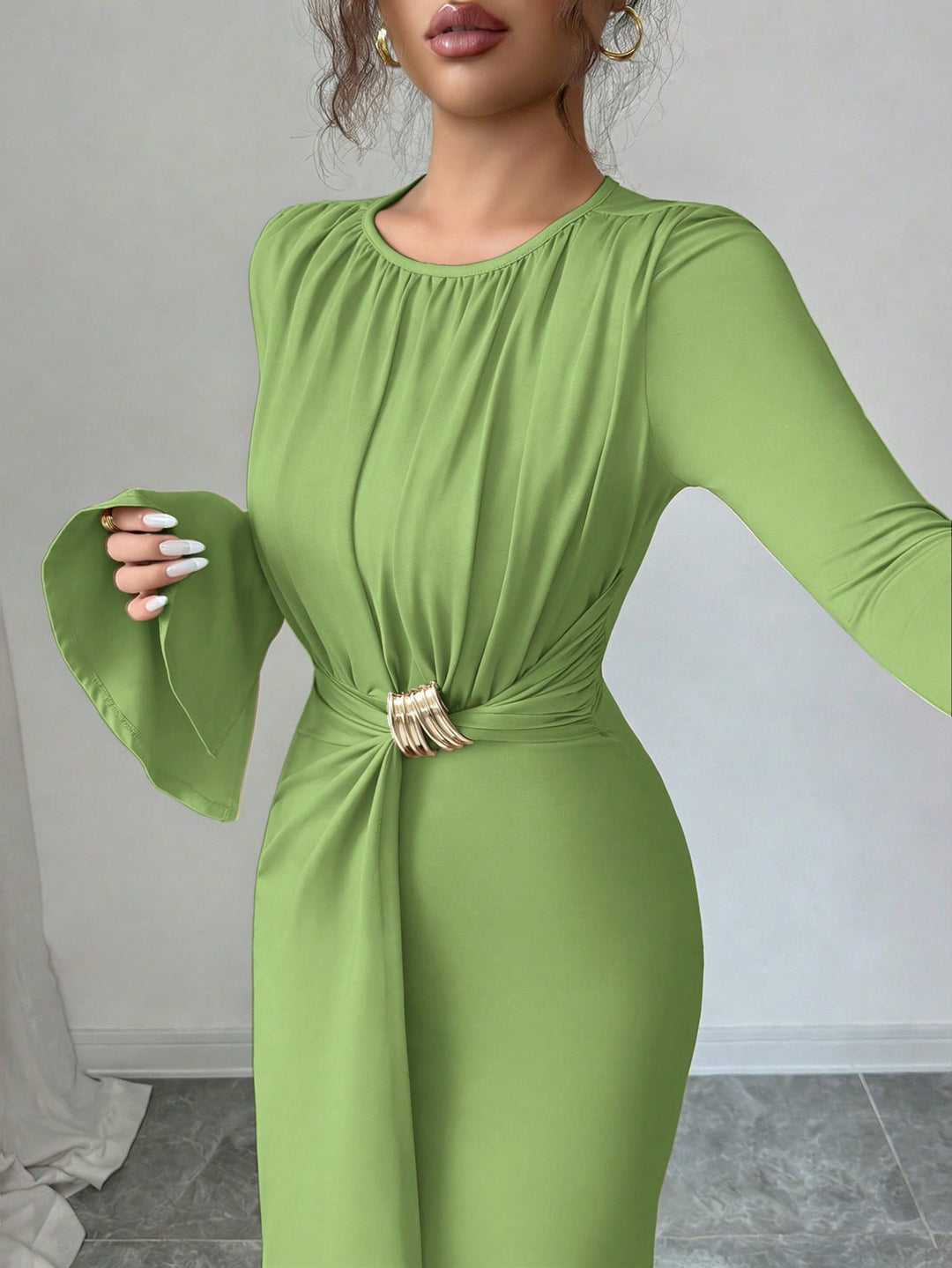 Rochie maxi SHEIN, verde