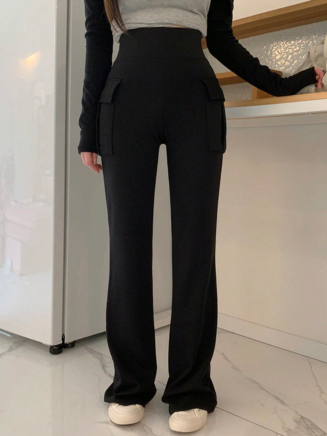 Pantaloni SHEIN, negru