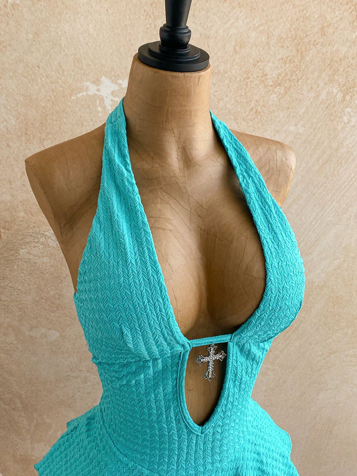Rochie mini SHEIN, verde