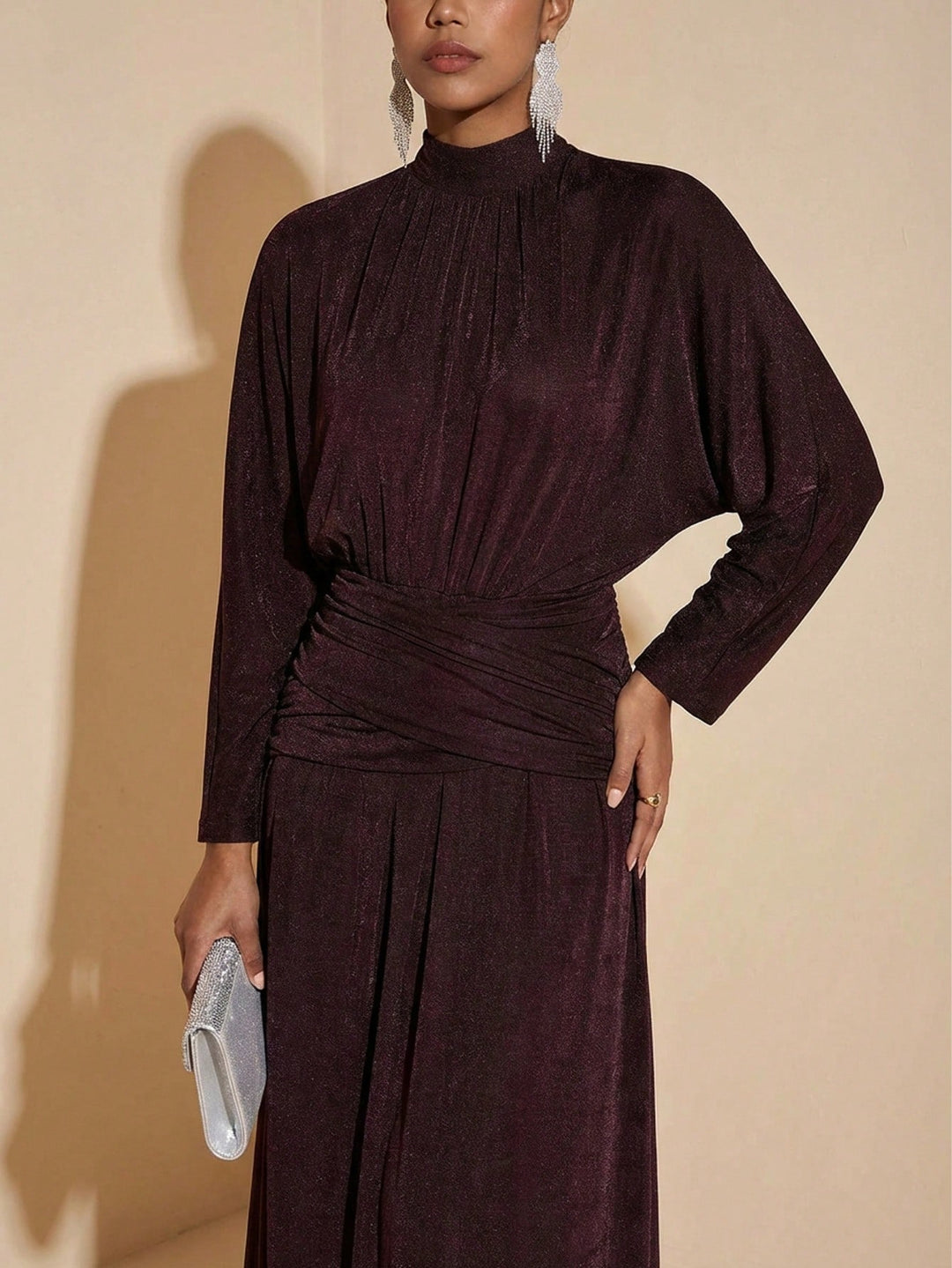Rochie maxi SHEIN, maro