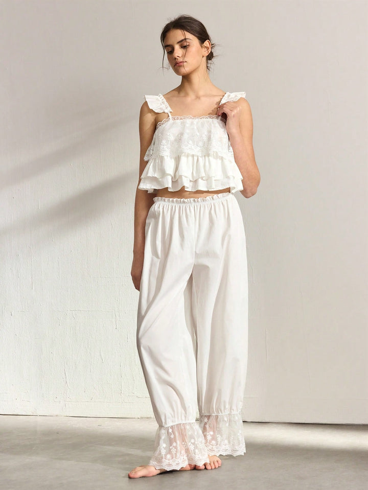 Set pijamale SHEIN, alb