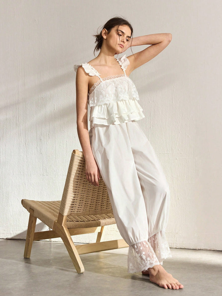 Set pijamale SHEIN, alb