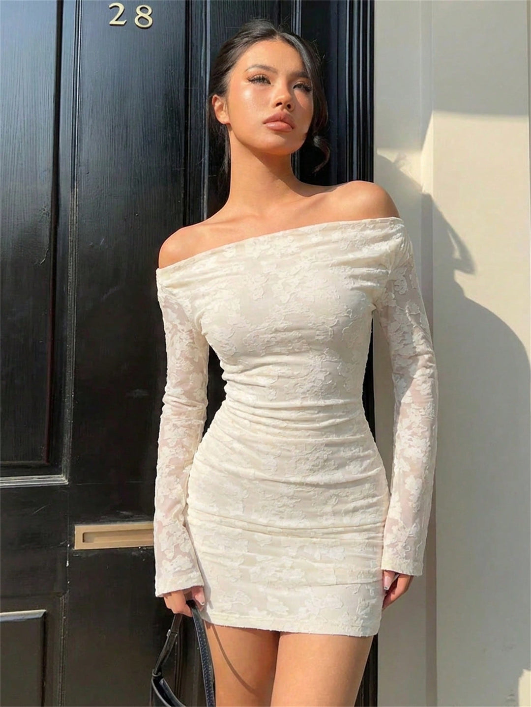 Rochie scurtă SHEIN, alb