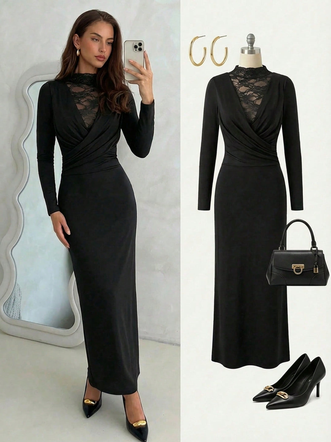 Rochie maxi SHEIN, negru
