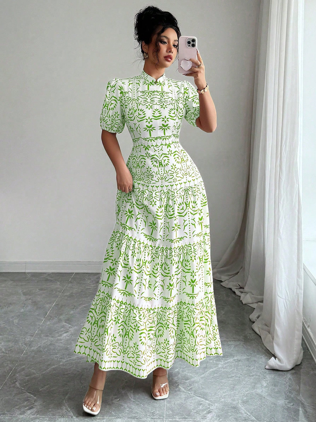 Rochie maxi SHEIN, verde