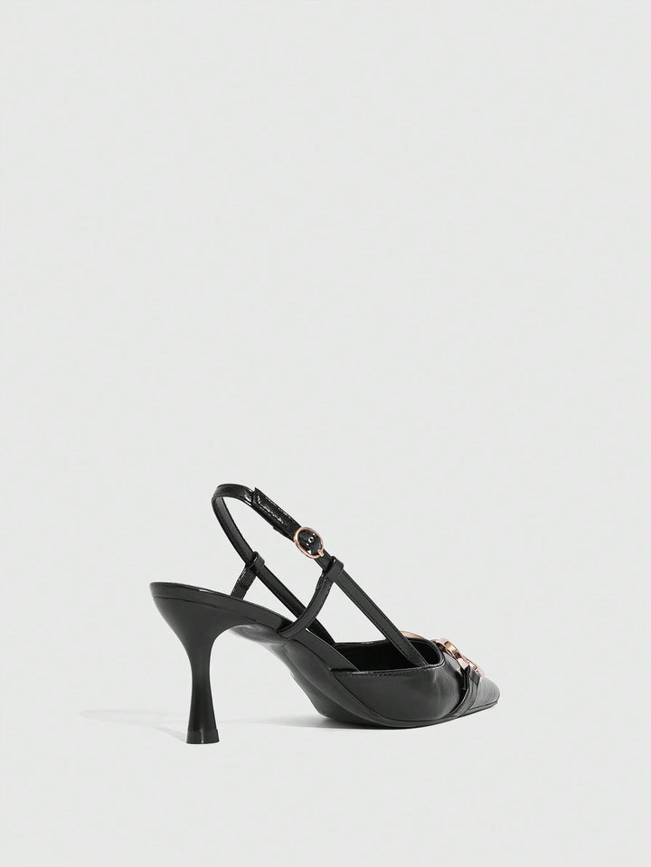 Pantofi cu toc SHEIN, negru
