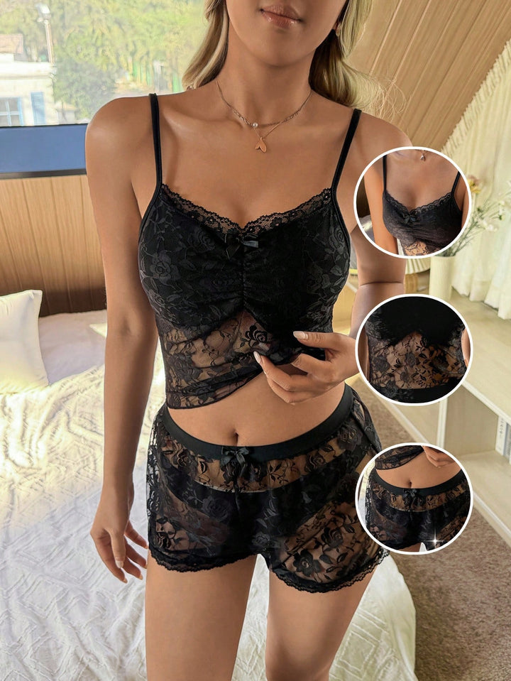 Compleu pijamale SHEIN, negru