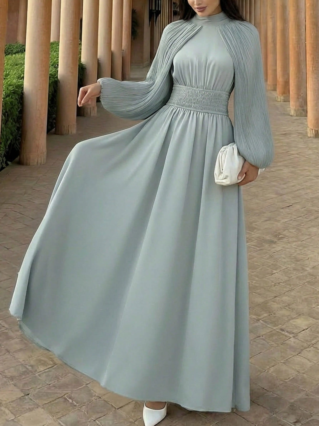 Rochie maxi SHEIN, kaki