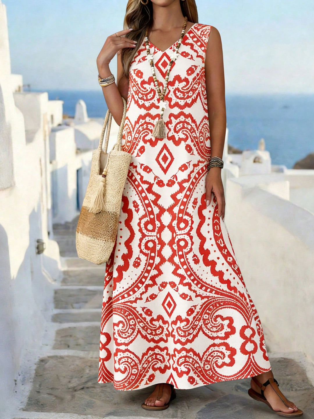 Rochie maxi SHEIN, portocaliu