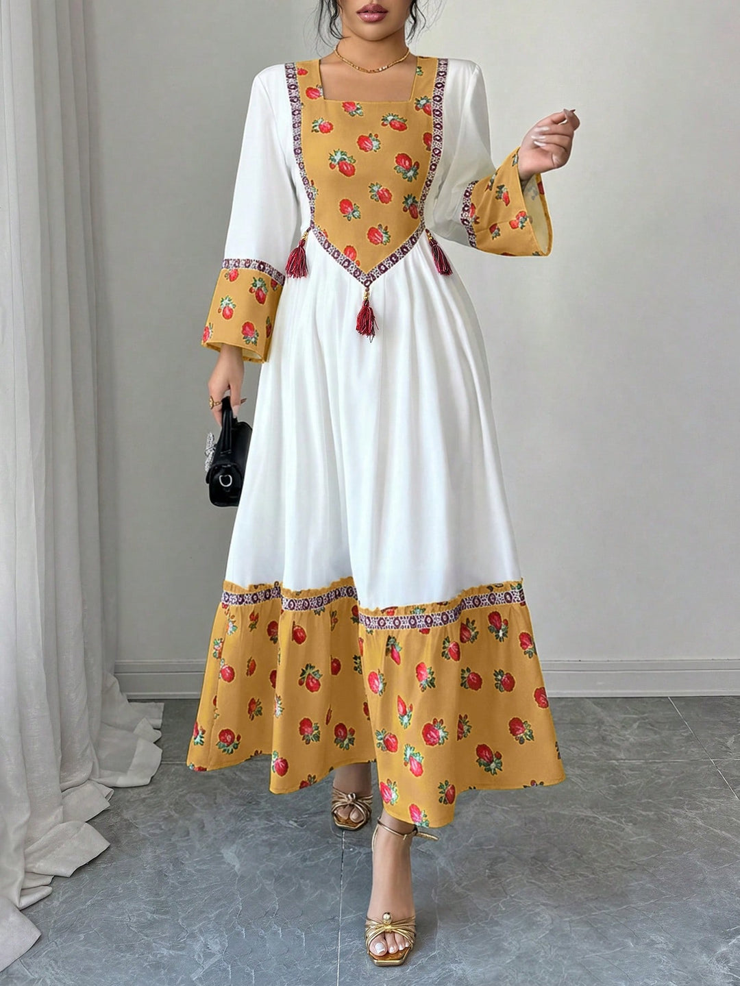 Rochie midi SHEIN, galben