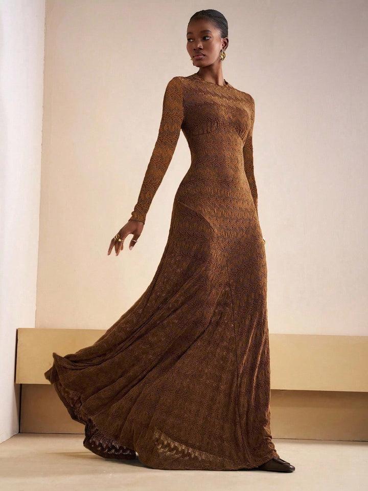 SHEIN Maxi ruha, barna